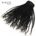 Clip In Human Hair Extensions Kinky Curly 100% Human Brazilian Hair Natural Black Hair